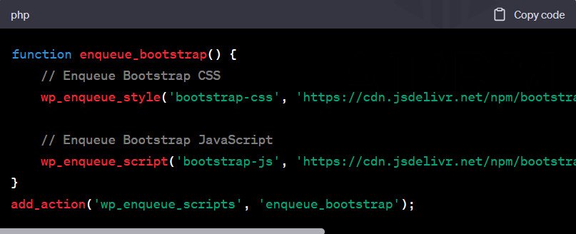 bootstrap,wordpress